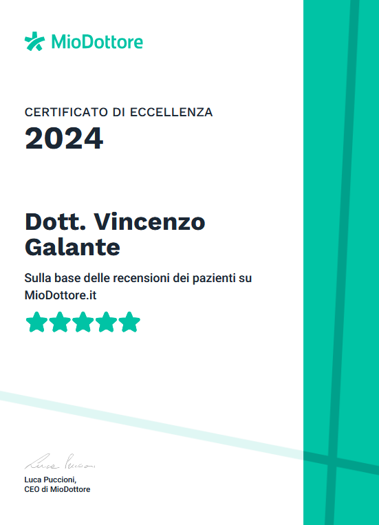 Certificato di Eccellenza 2024 MioDottore